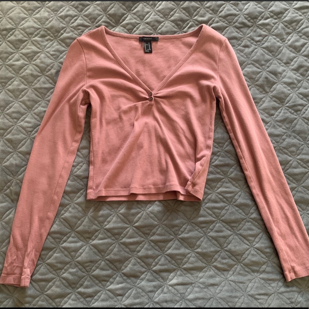 Forever 21 Long Sleeve Crop Top